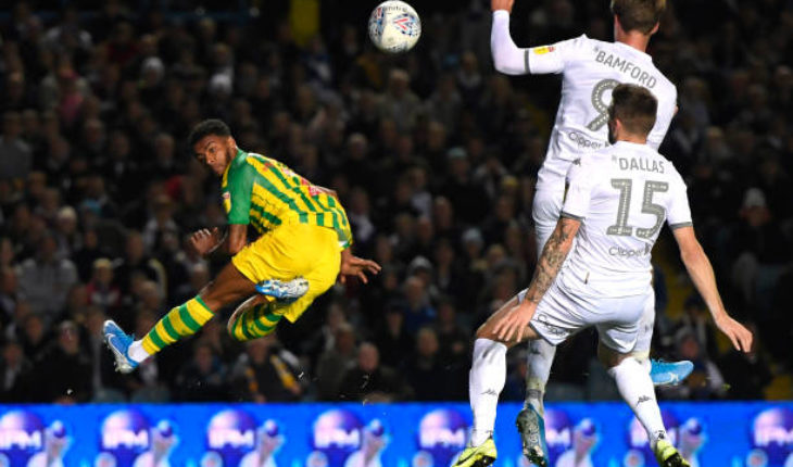 LEEDS, ENGLAND - OCTOBER 01: Darnell Furlong of West Bromwich Albion shoots during the Sky Bet Championship match between Leeds United and West Bromwich Albion at Elland Road on October 01, 2019 in Leeds, England. (Photo by George Wood/Getty Images)